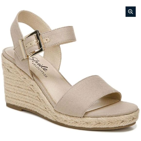 Lifestride Flex Velocity 2.0 Tango Espadrille Open Toe 3" Wedge Size 11 NWT - Picture 1 of 7